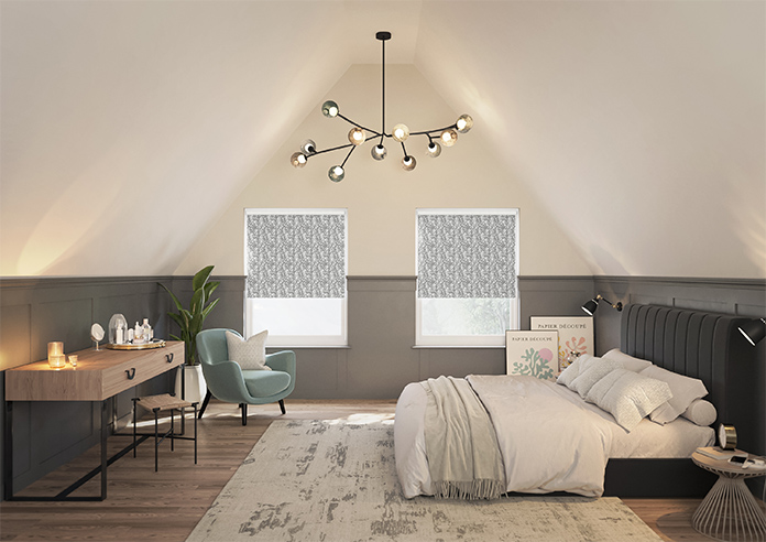 Hanging Greenery, Grey - Twist&Fit Roller Blind - Image 8